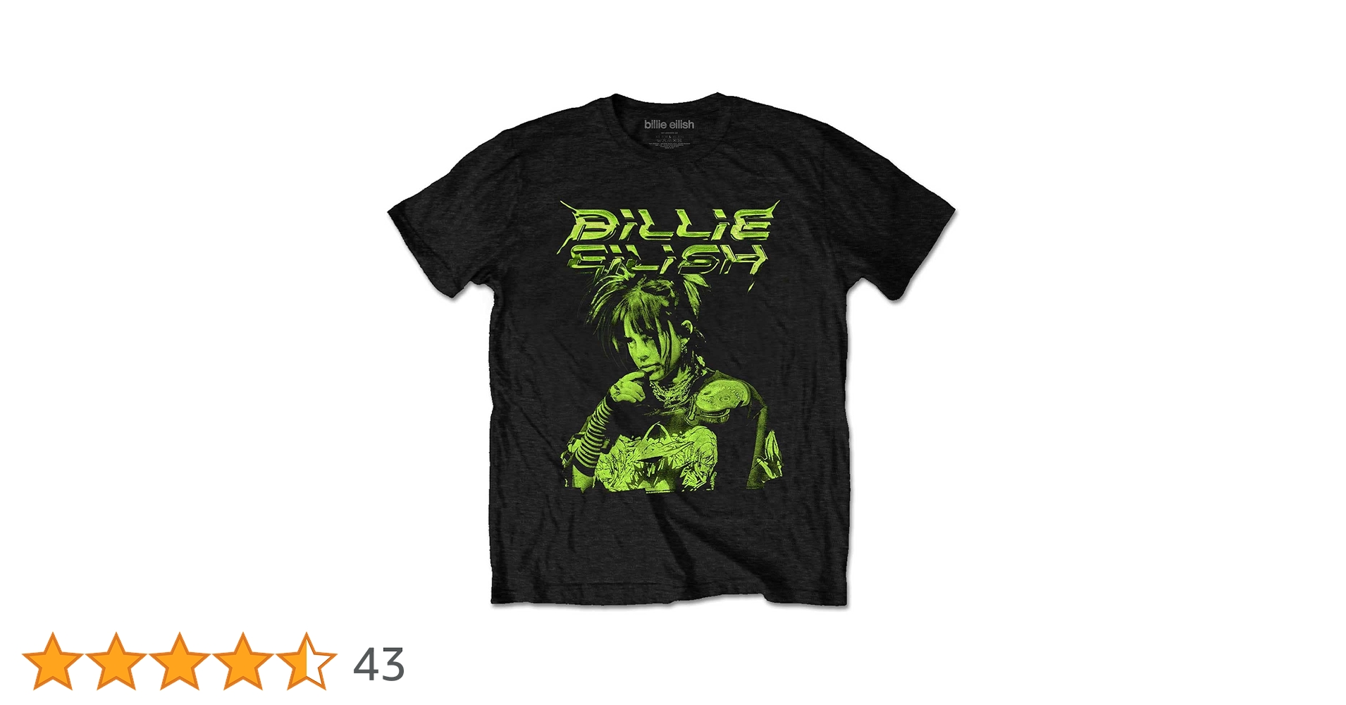 Billie Eilish T Shirt Illustration New Official Unisex Black
